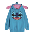 Produktbild Lilo & Stitch - Stitch damhoodie med öron, blå