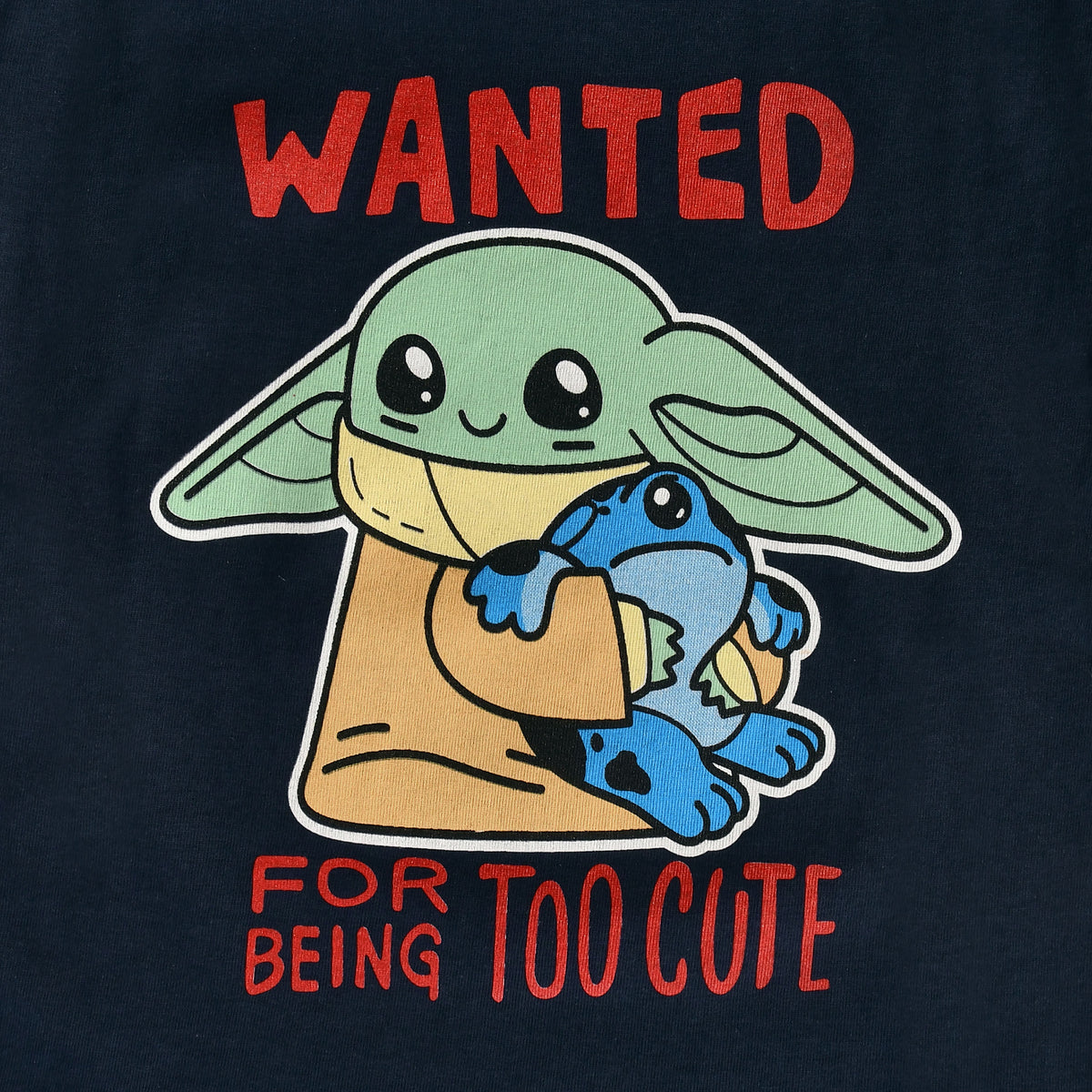 Produktbild Grogu Wanted Too Cute T-Shirt Barn blå - Star Wars The Mandalorian