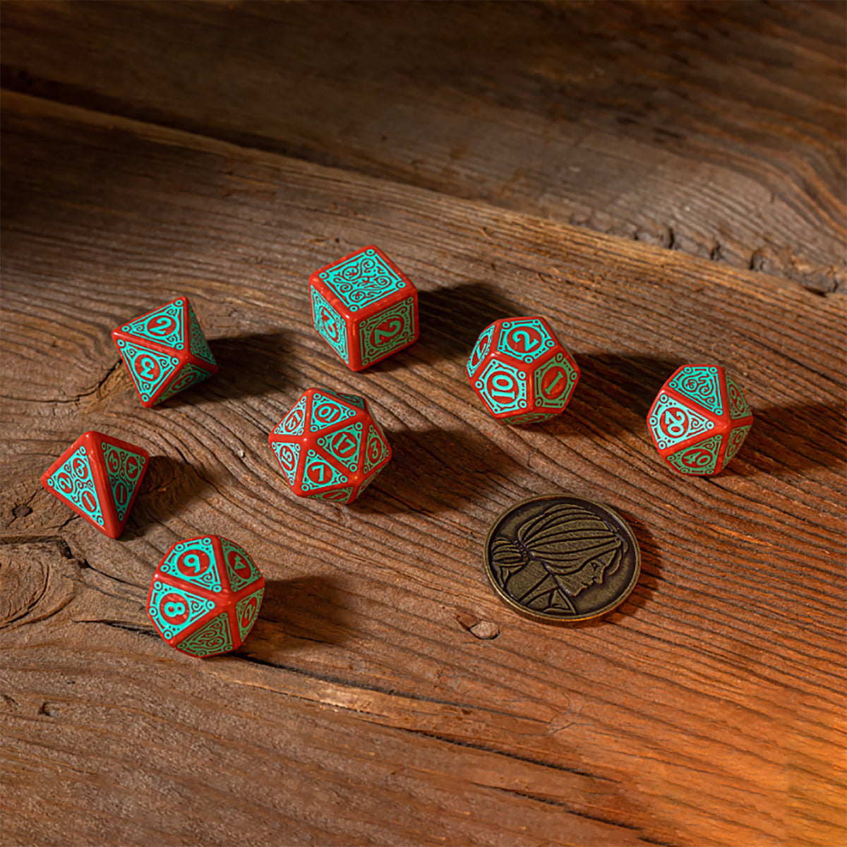Produktbild Witcher - Triss RPG Tärningsset 7 delar med samlarmynt