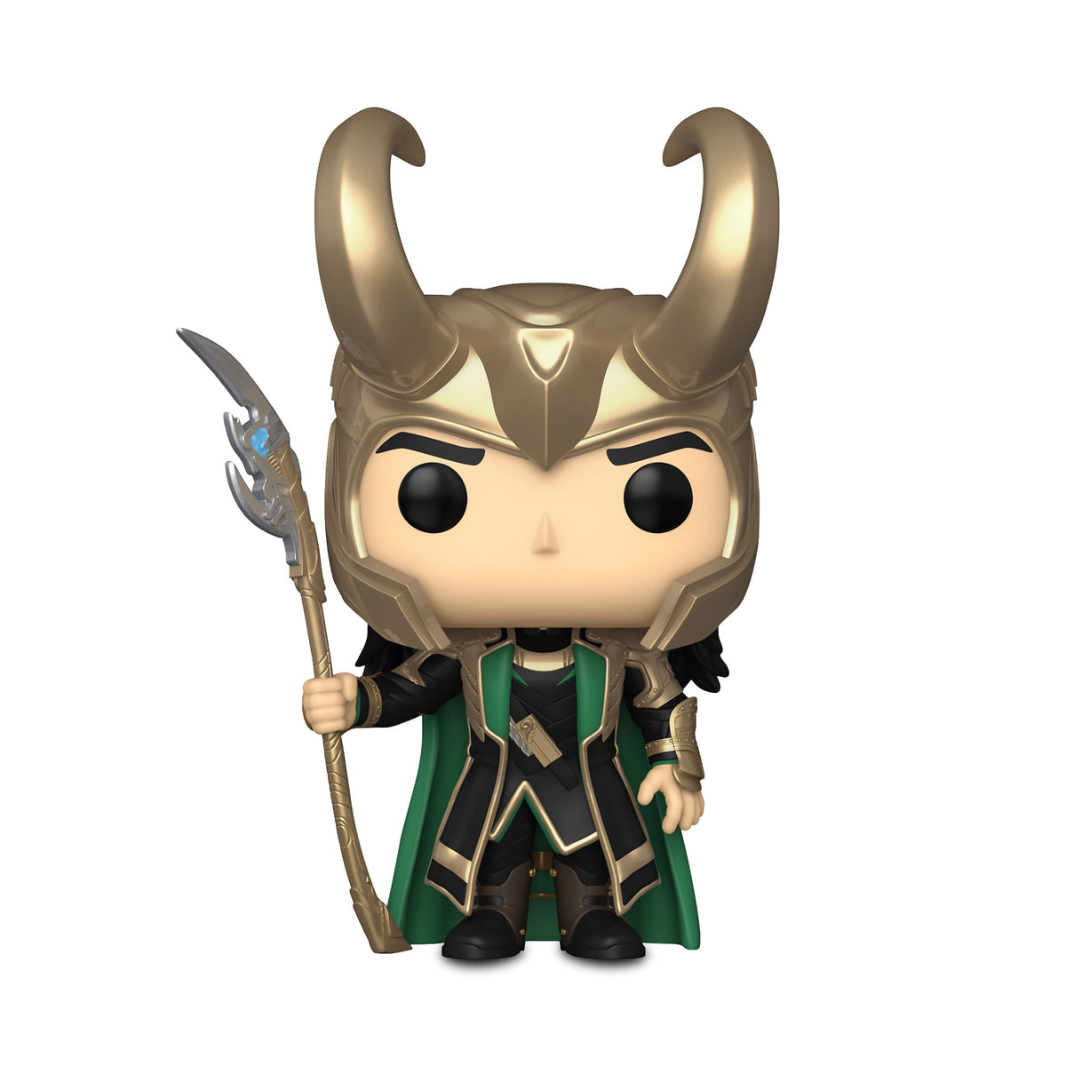 Produktbild Marvel - Loki med spira Glow in the Dark Funko Pop figur med vickande huvud