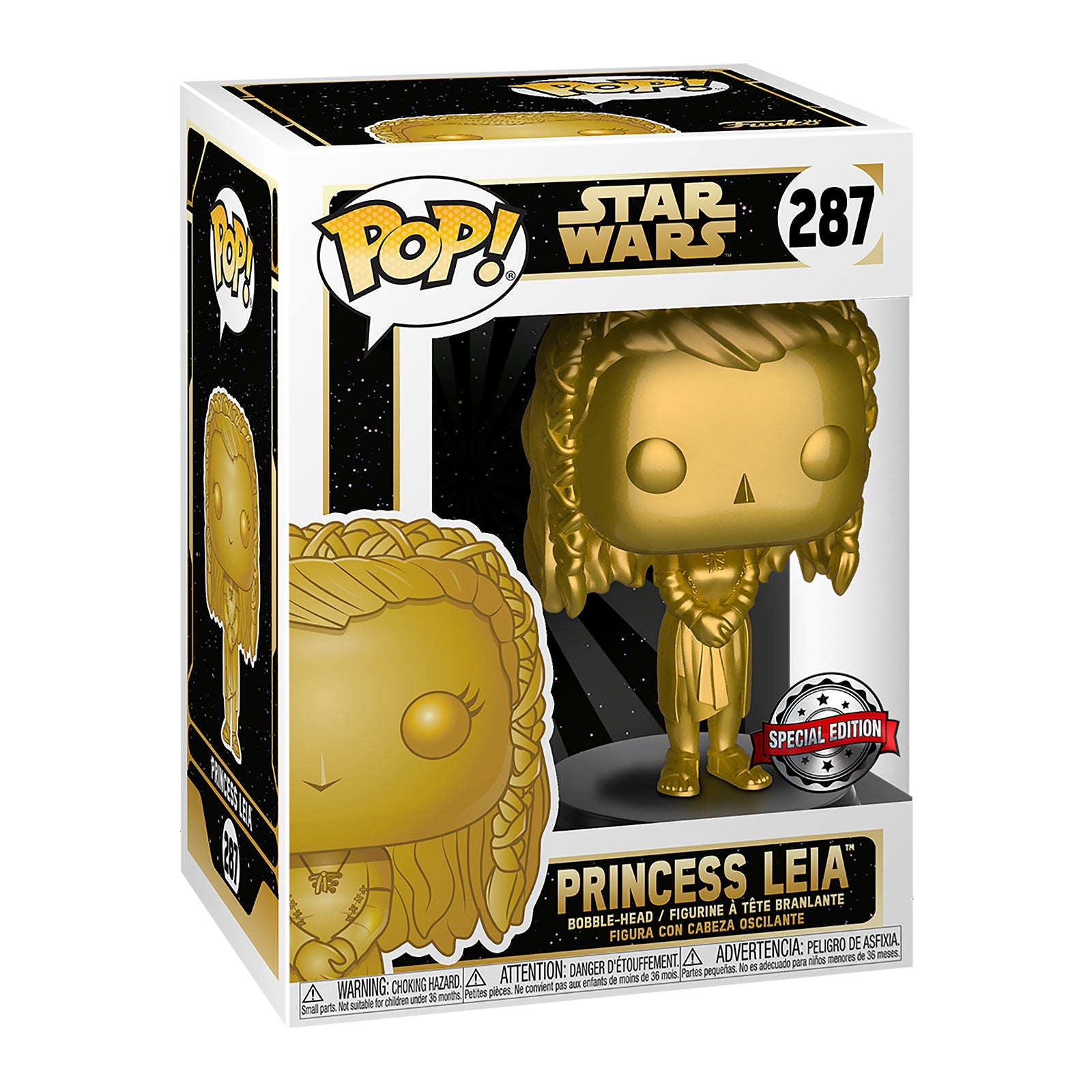 Produktbild Star Wars - Prinsessan Leia Funko Pop figur med vickande huvud Special Edition