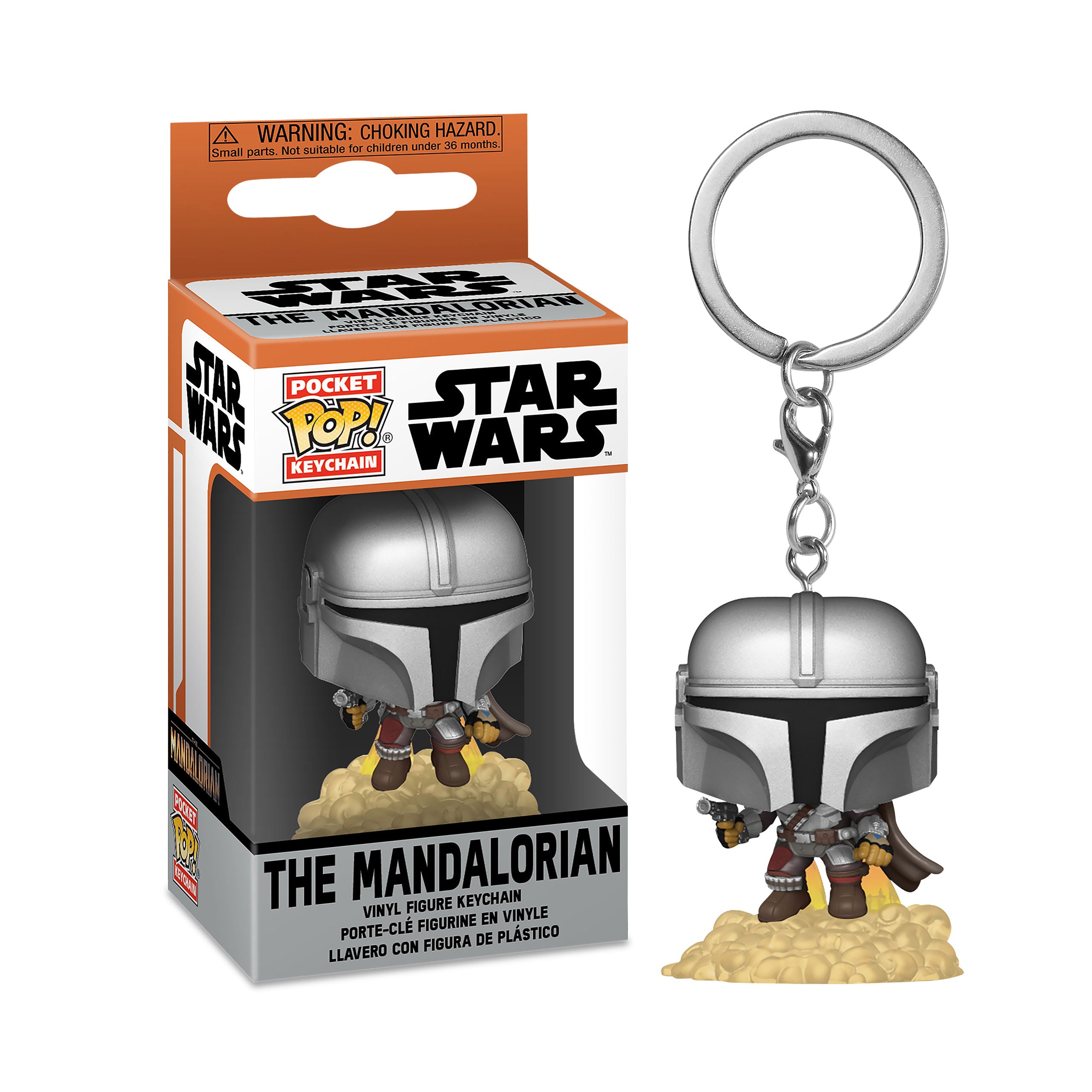 Produktbild Mando med Blaster Funko Pop Nyckelring - Star Wars The Mandalorian