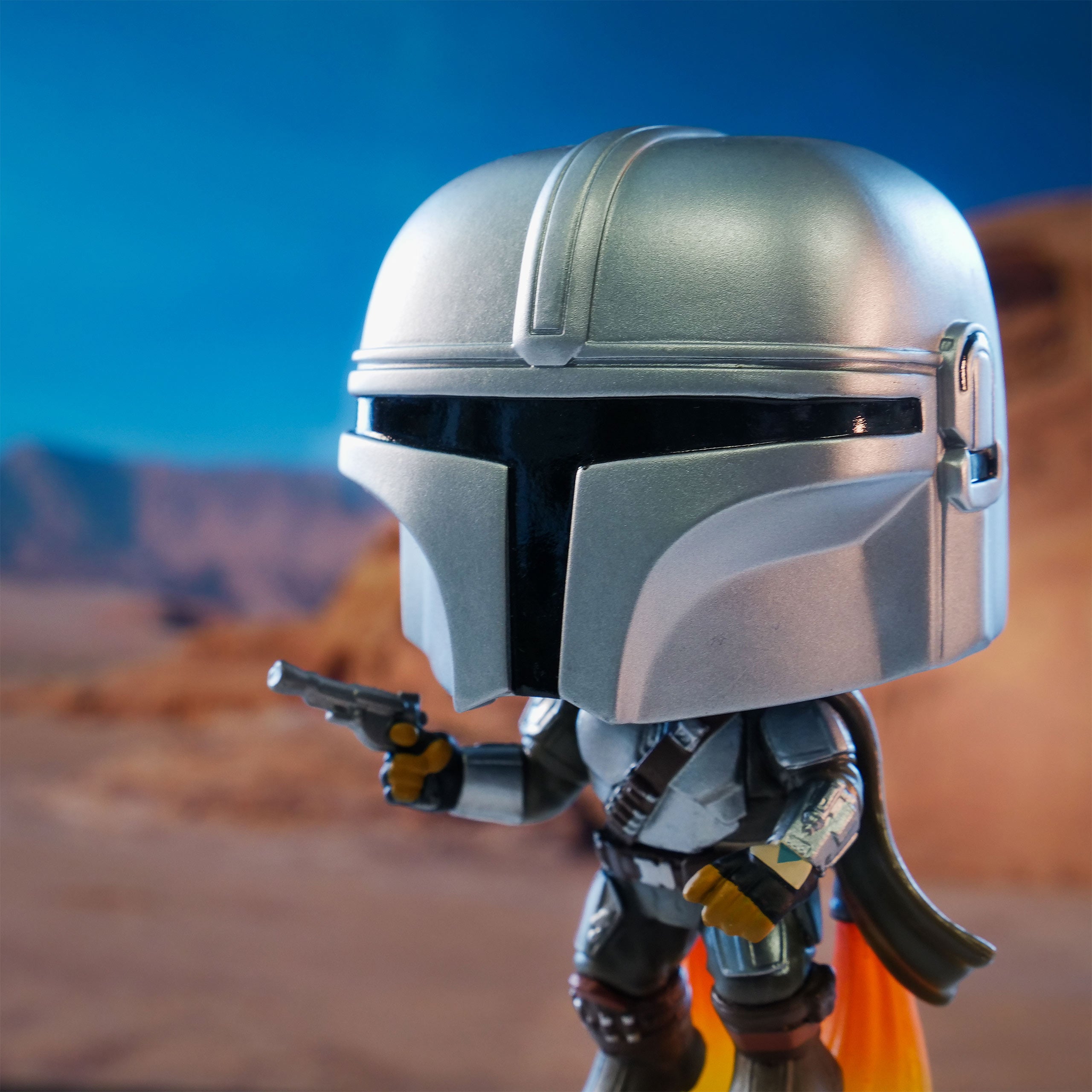 Produktbild Mando Glow in the Dark Funko Pop Vickhuvudfigur - Star Wars The Mandalorian