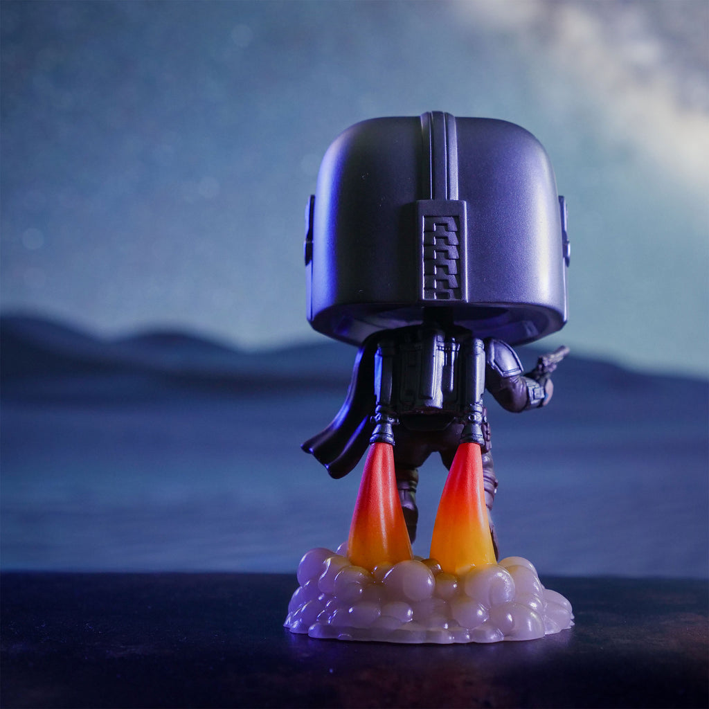 Produktbild Mando Glow in the Dark Funko Pop Vickhuvudfigur - Star Wars The Mandalorian