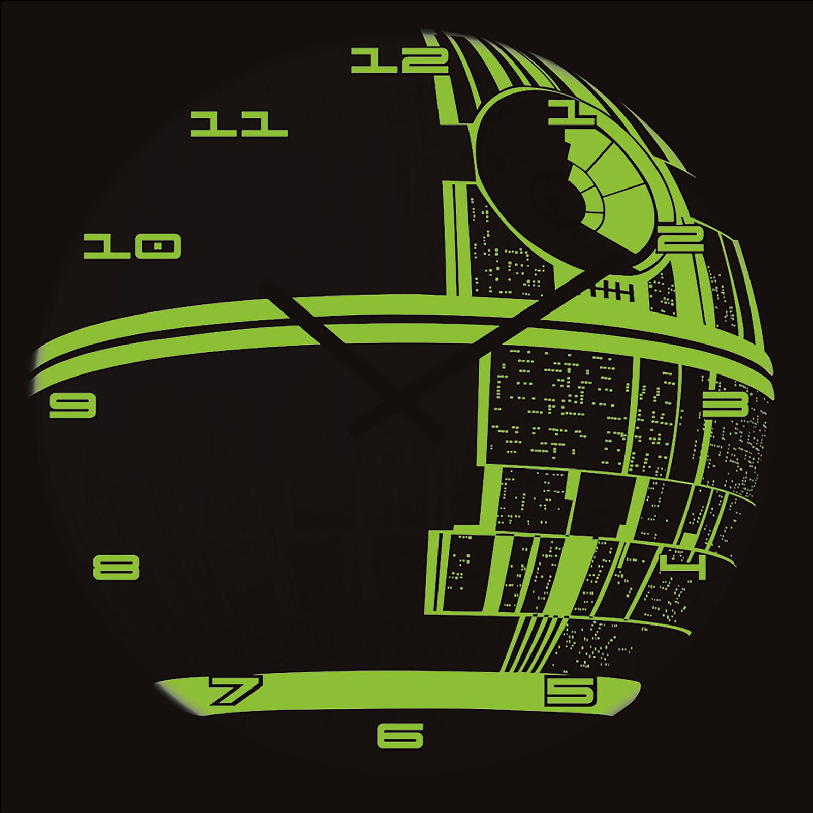Produktbild Star Wars - Dödsstjärnan Glow in the Dark Väggklocka