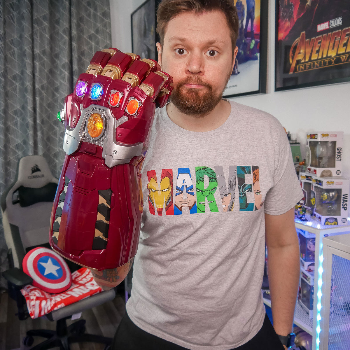 Product image Marvel - Logo Comic Heroes T-Shirt grey