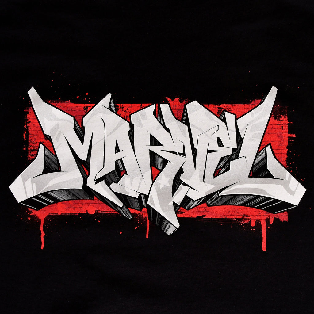 Produktbild Marvel - Logotyp Graffiti T-shirt svart