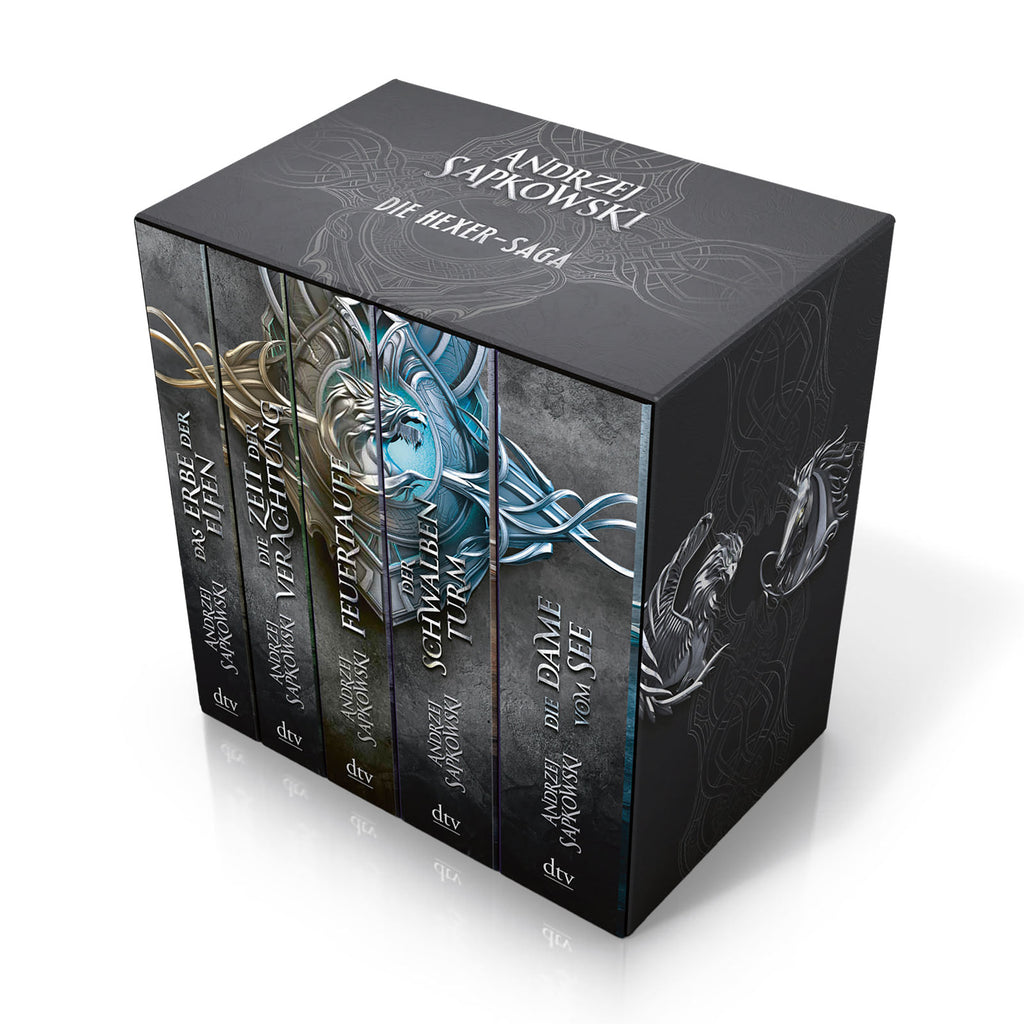 Produktbild De 5 banden av Häxersagan i en elegant box