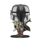 Produktbild Mandalorian Chrome Funko Pop vickande huvudfigur 26 cm - Star Wars
