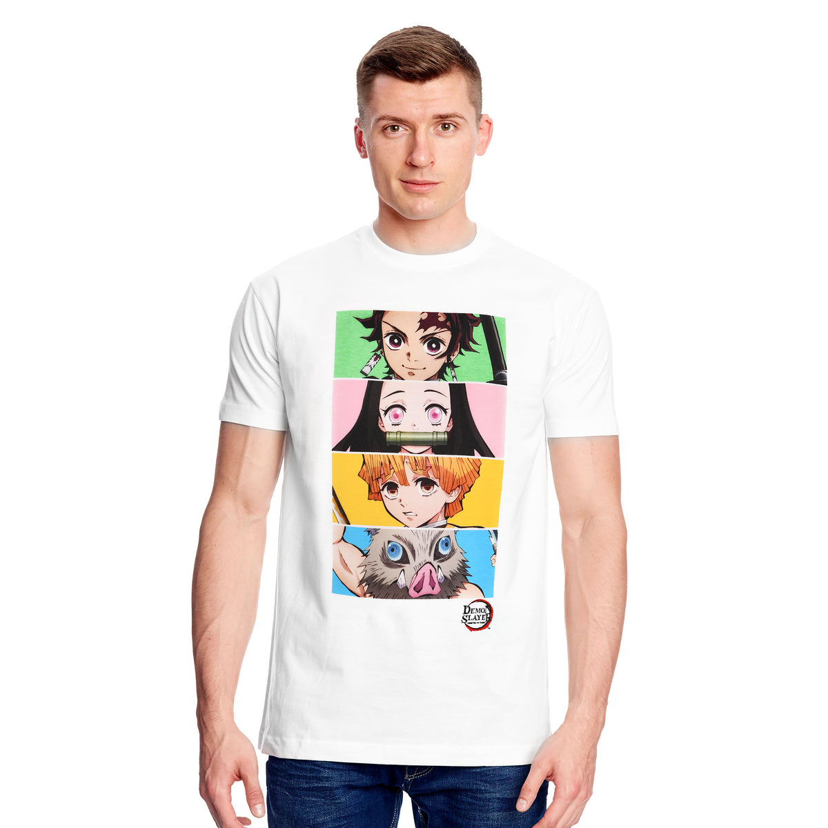 Produktbild Demon Slayer - Crew T-shirt vit