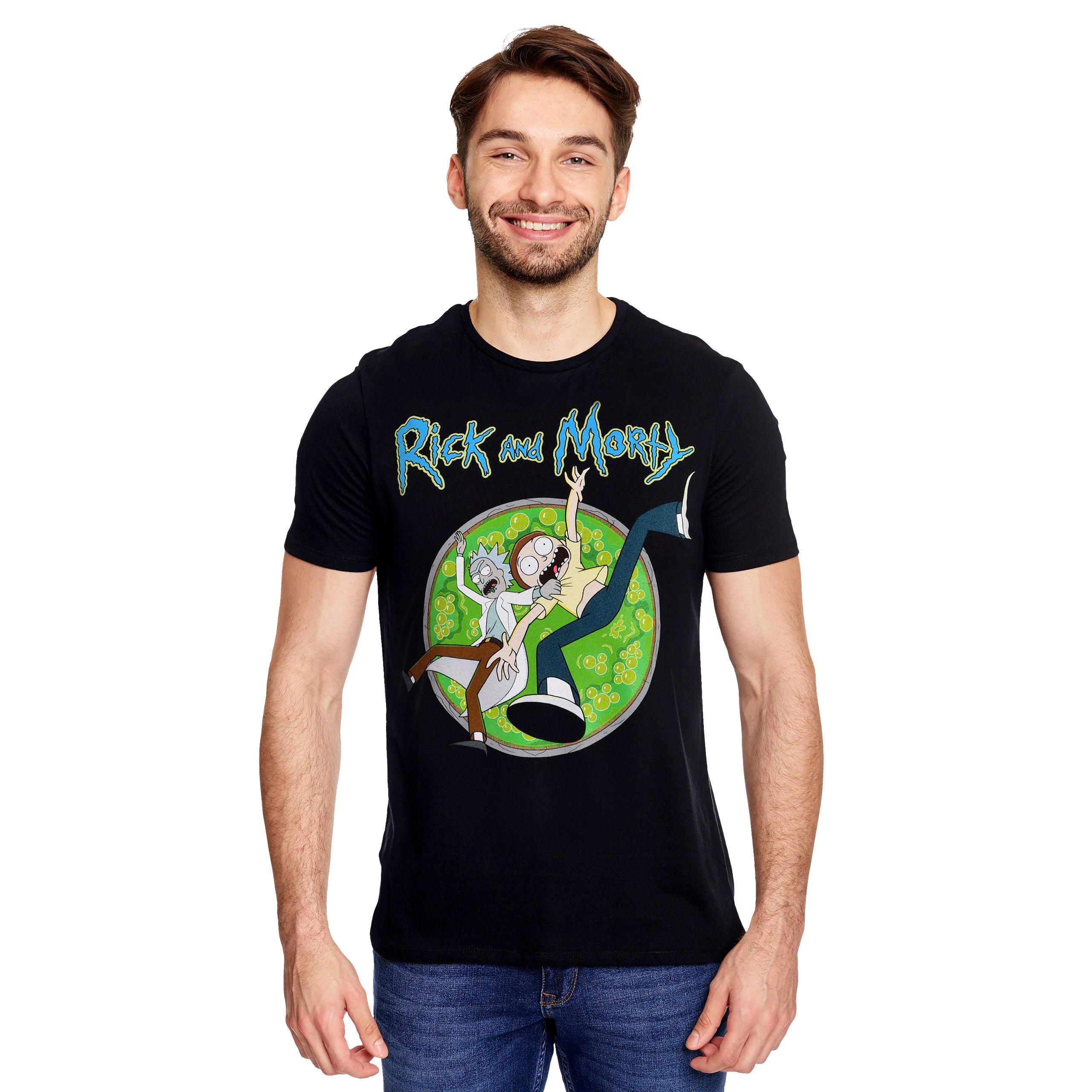 Produktbild Rick and Morty - Portal Circle T-shirt svart