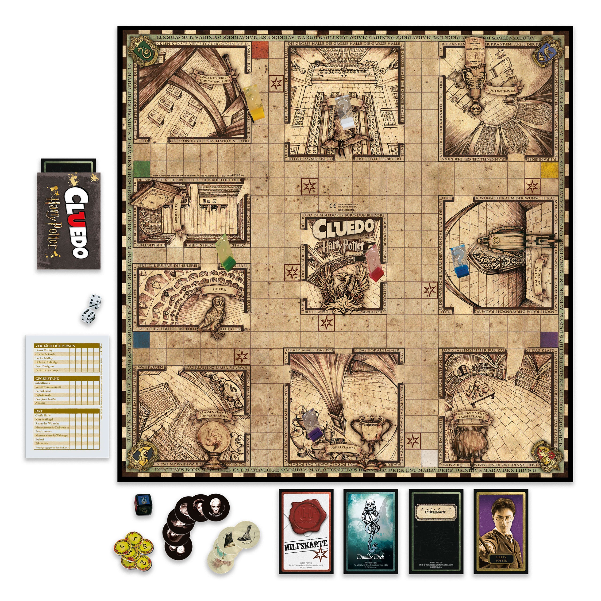 Produktbild Harry Potter - Cluedo med rörlig spelplan