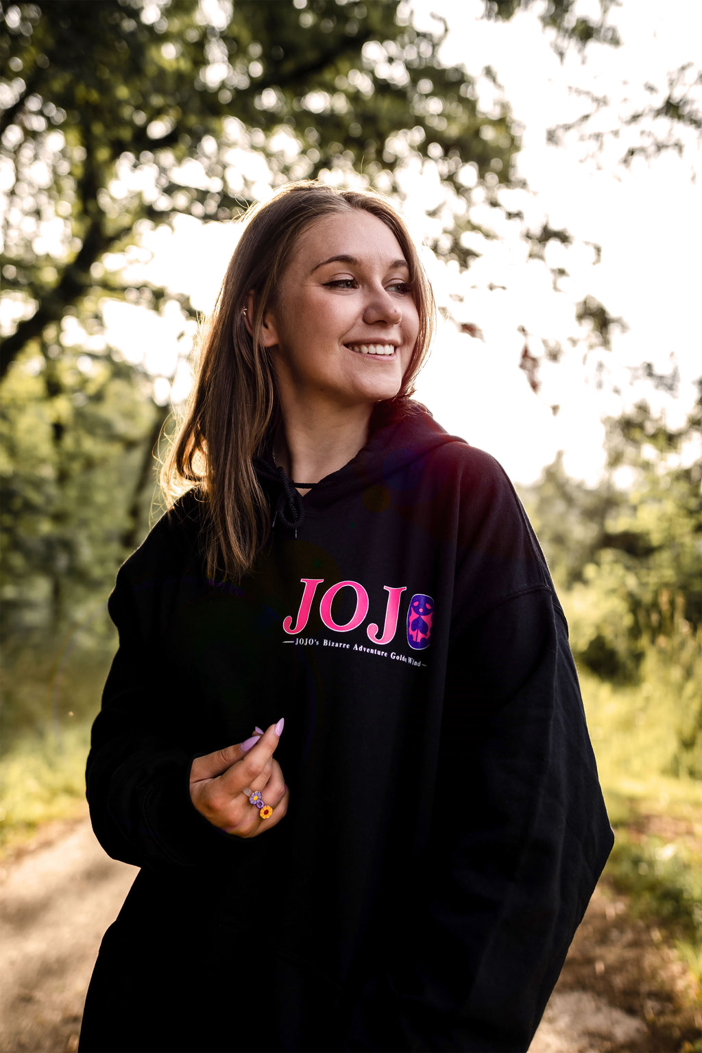Produktbild JoJo's Bizarre Adventure - Giorno och Bruno Hoodie svart