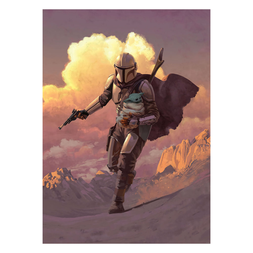 Produktbild Mando med Grogu Fototapet - Star Wars The Mandalorian