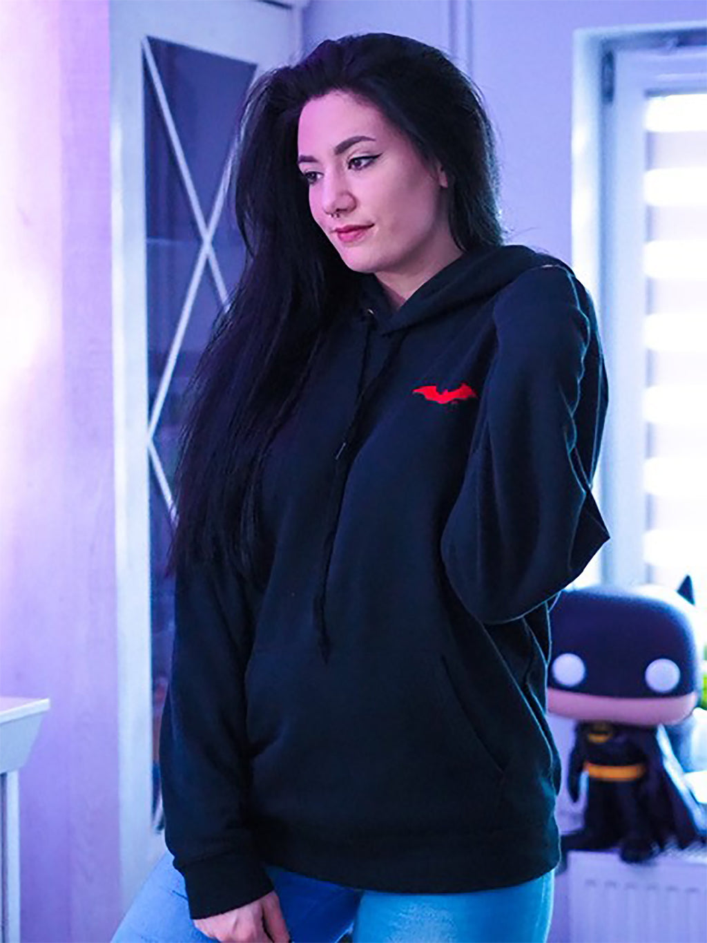 Produktbild The Batman Logo Hoodie svart