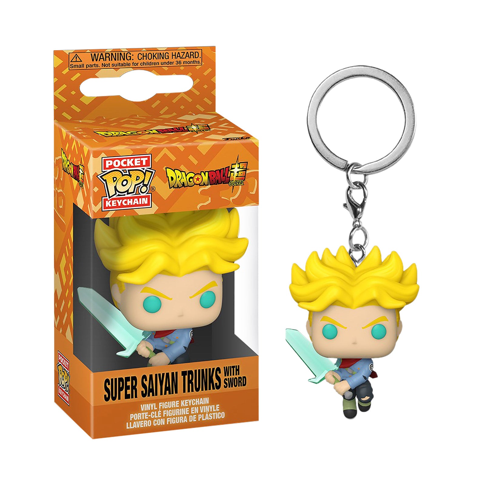 Produktbild Dragon Ball Super - Trunks med svärd Funko Pop nyckelring