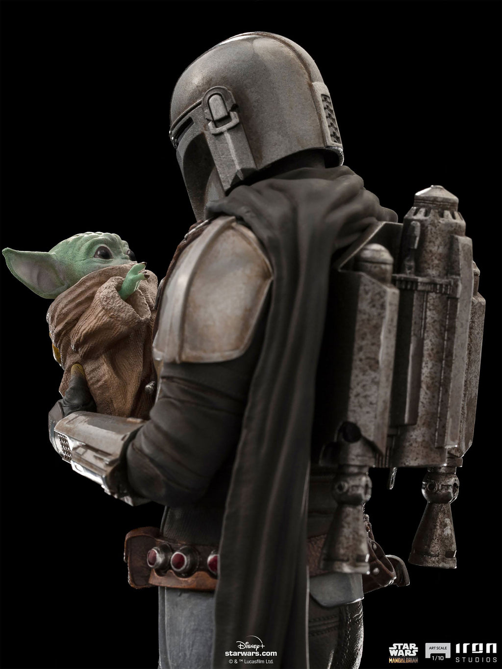 Produktbild Mando med Grogu BDS Art Scale Deluxe Statuett - Star Wars The Mandalorian