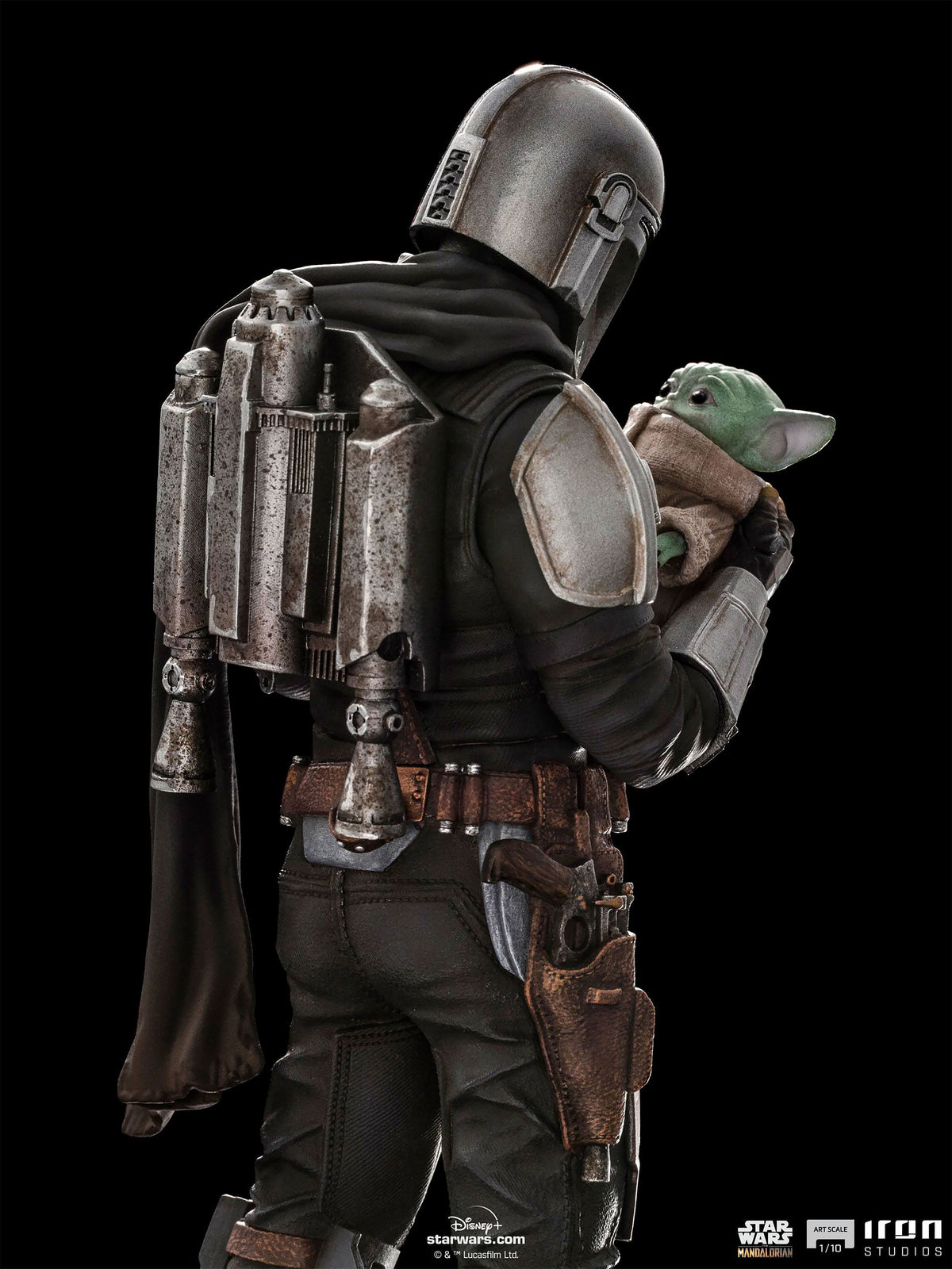 Produktbild Mando med Grogu BDS Art Scale Deluxe Statuett - Star Wars The Mandalorian