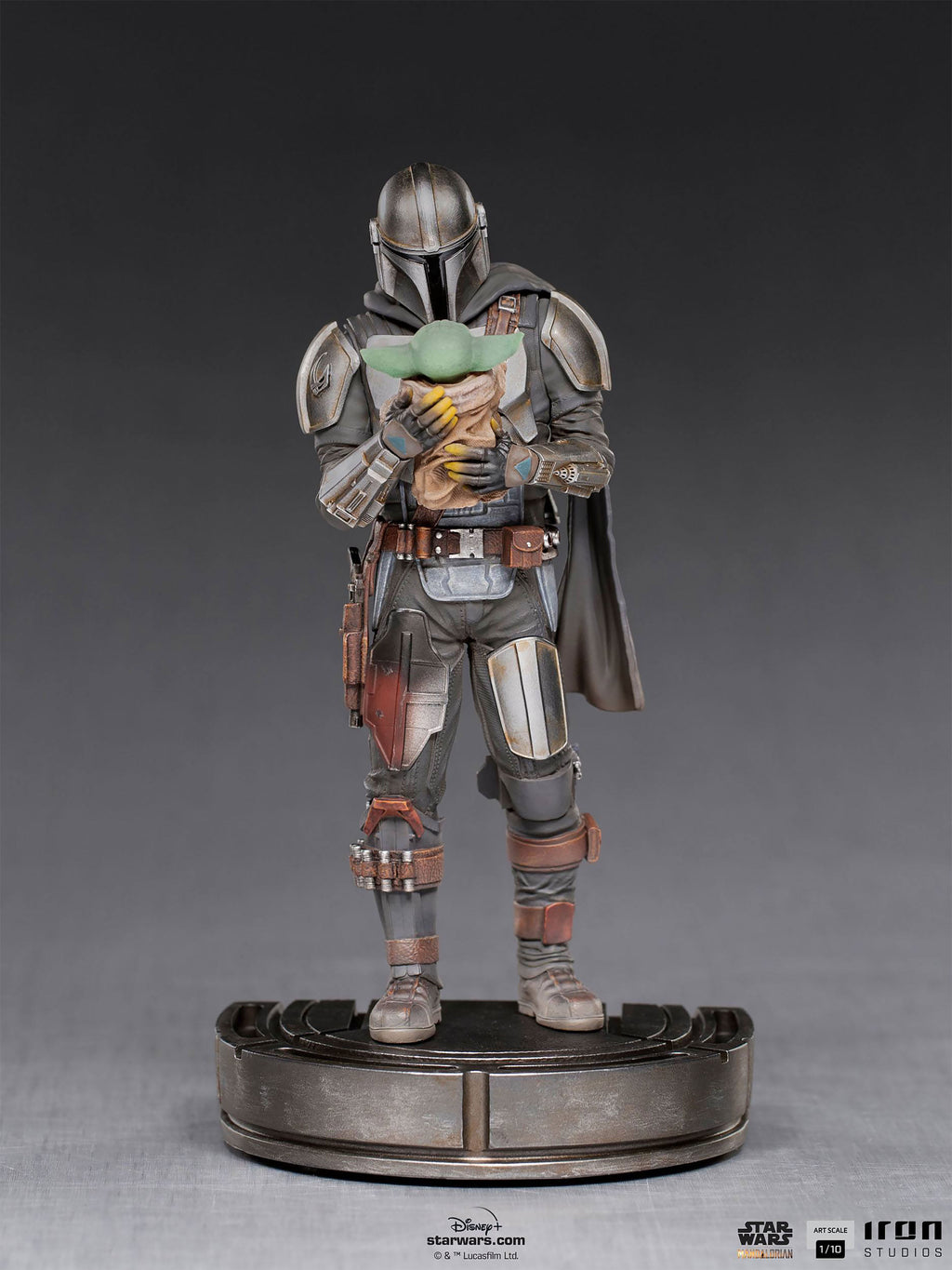 Produktbild Mando med Grogu BDS Art Scale Deluxe Statuett - Star Wars The Mandalorian