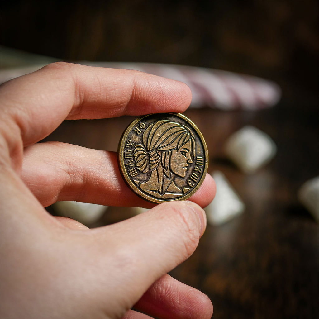 Produktbild Witcher - Ciri Lady of Space & Time RPG Tärningsset 7-delat med Samlarmynt