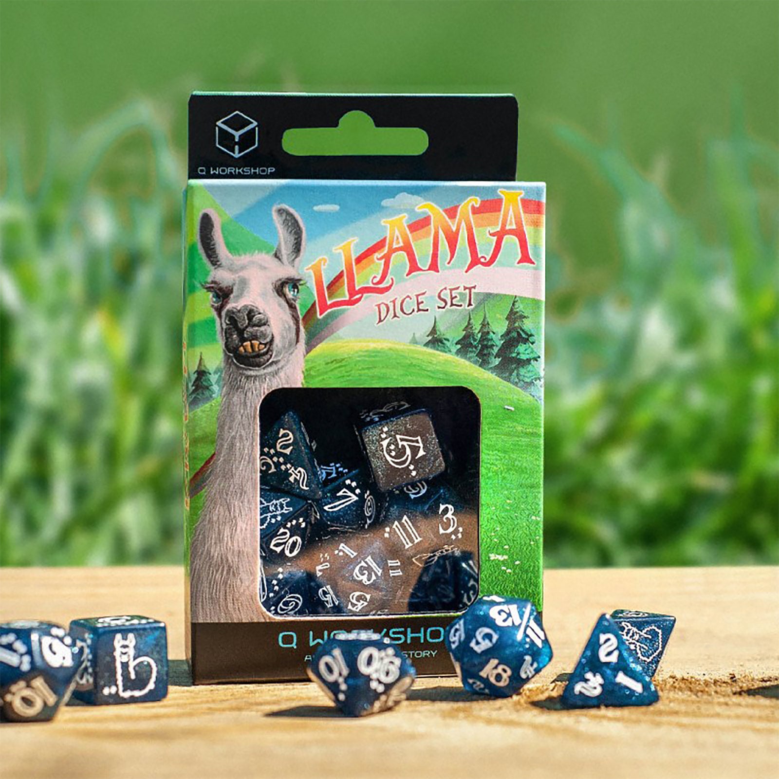 Produktbild Glitter Llama RPG Tärningsset, 7 delar