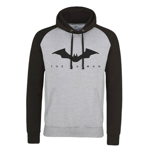 Produktbild The Batman - Logo Baseball Hoodie grå-svart