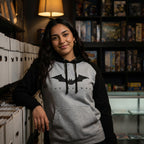 Produktbild The Batman - Logo Baseball Hoodie grå-svart