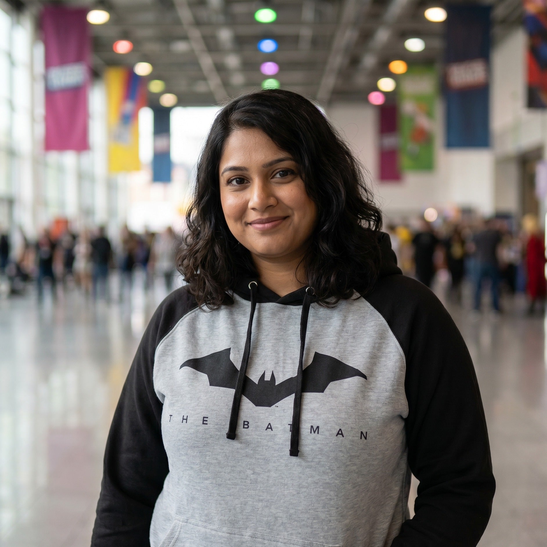 Product image The Batman - Logo Baseball Hoodie gray-black