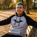 Produktbild The Batman - Logo Baseball Hoodie grå-svart