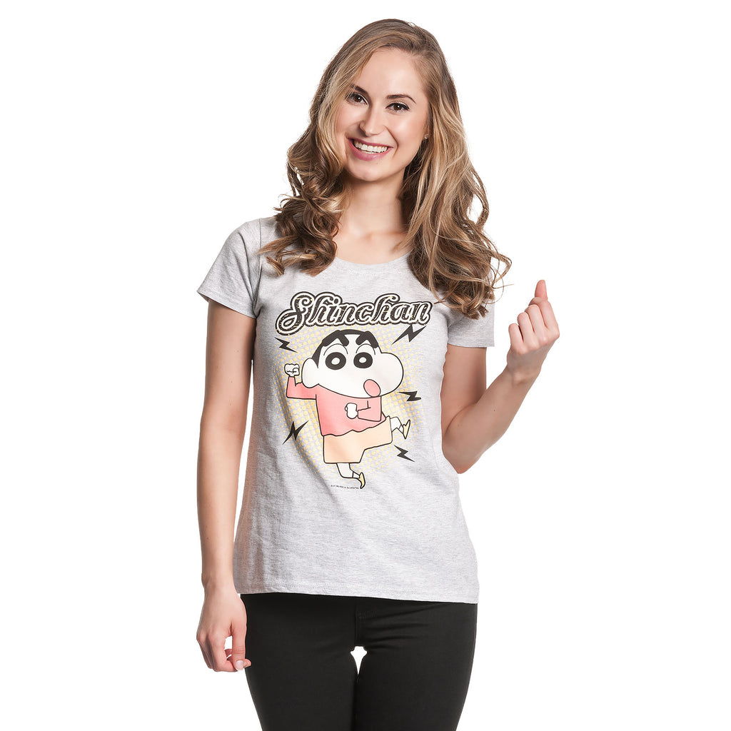 Produktbild Shin-Chan - Dance T-shirt dam grå