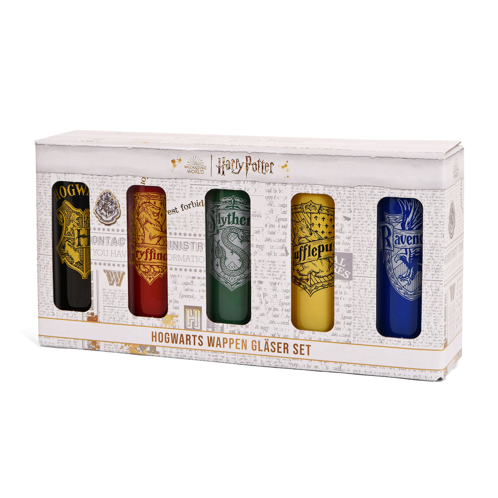 Produktbild Hogwarts hus glas-set 5-delad - Harry Potter