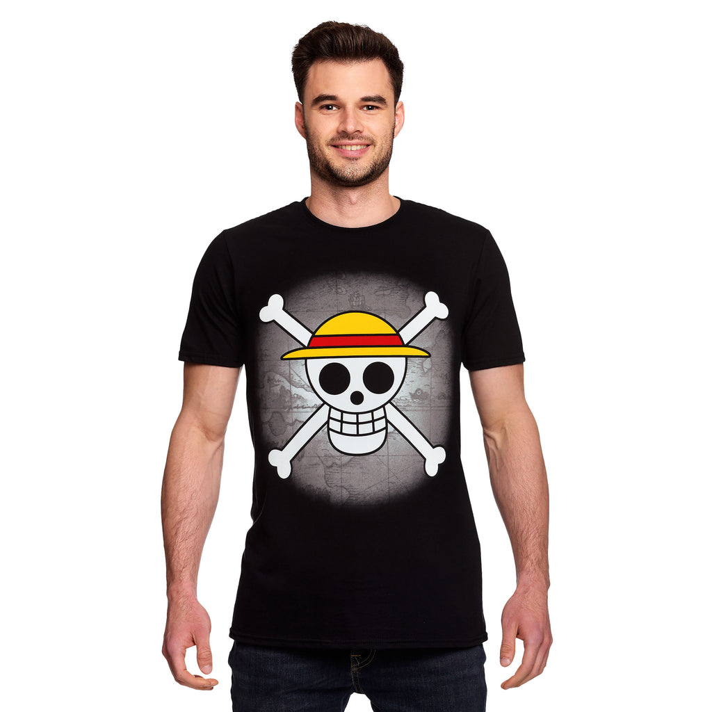 Produktbild One Piece - Svart T-shirt med dödskalle