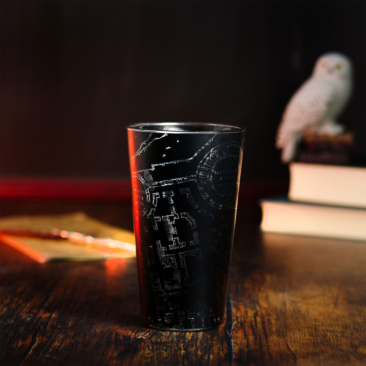 Produktbild Harry Potter - Svart glas med Marodörkartan