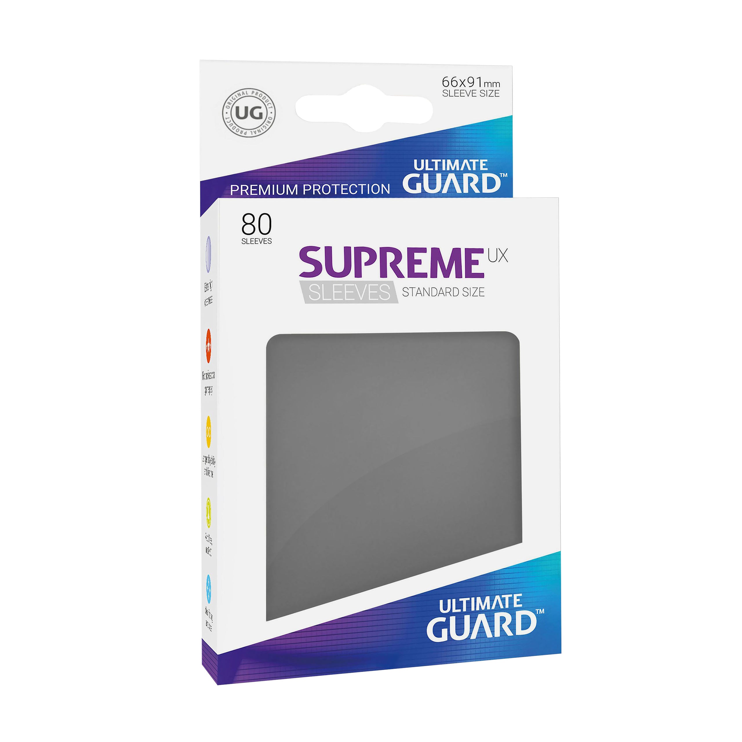 Produktbild Kortfodral Ultimate Guard för samlarkort grå, 80-pack