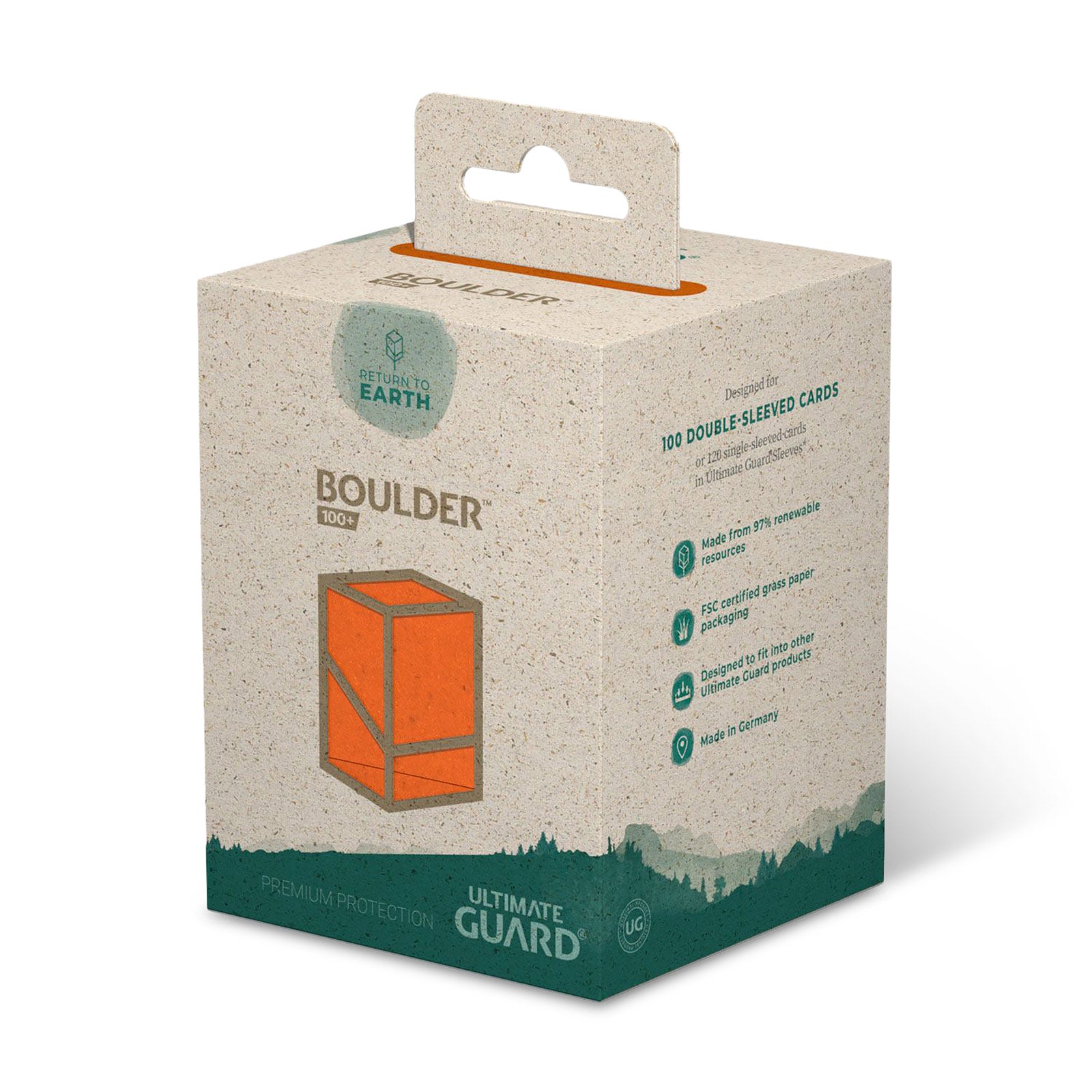 Produktbild Samlarbox Ultimate Guard orange för 100 kort
