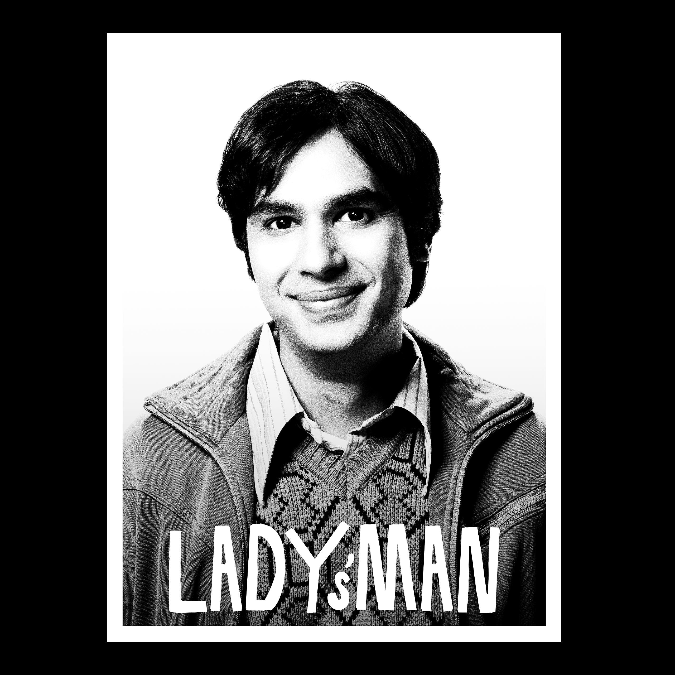 Produktbild Raj Lady's Man T-shirt svart - The Big Bang Theory