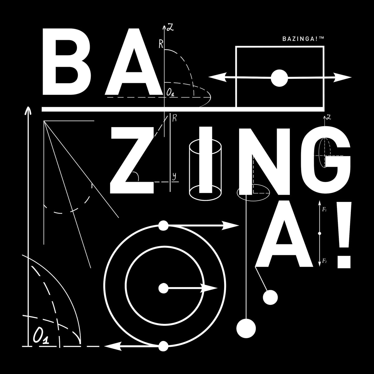 Produktbild Bazinga! Svart t-shirt - The Big Bang Theory