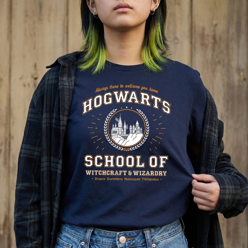 Produktbild Hogwarts School T-shirt blå - Harry Potter