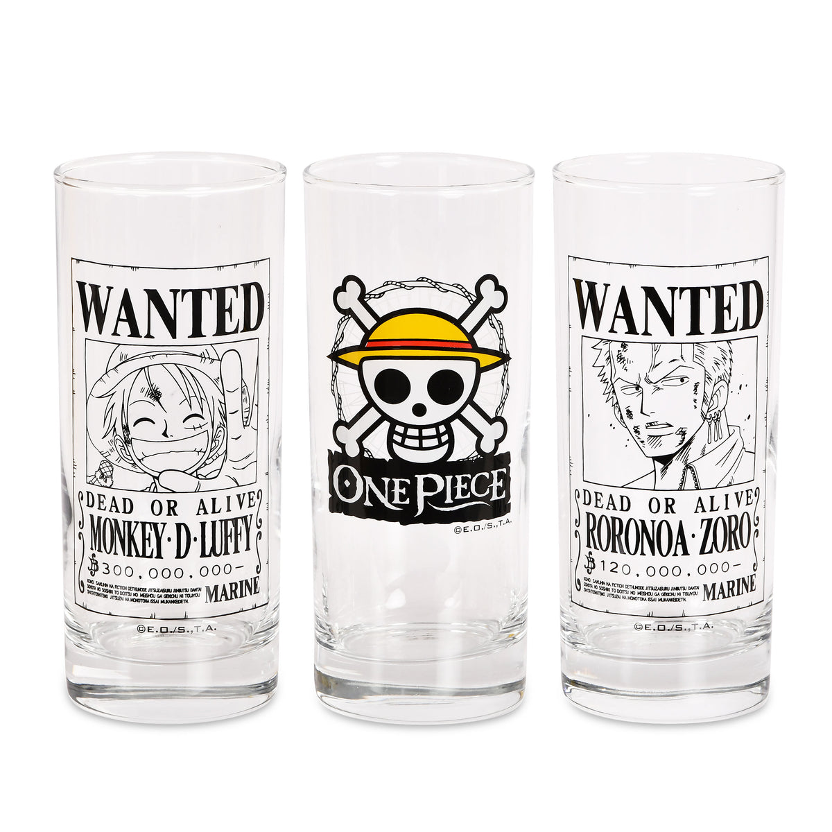 Produktbild One Piece - Wanted Glas 3-pack