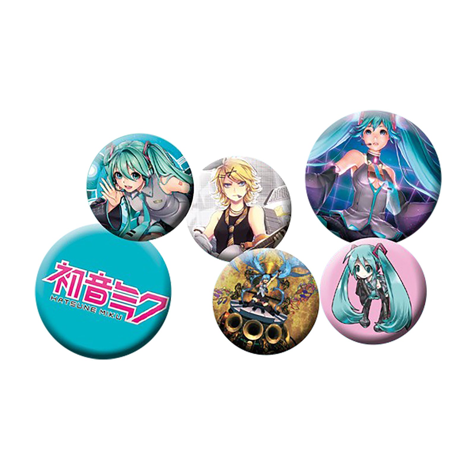 Produktbild Hatsune Miku - Karaktär & Symbol Knappset 6-pack