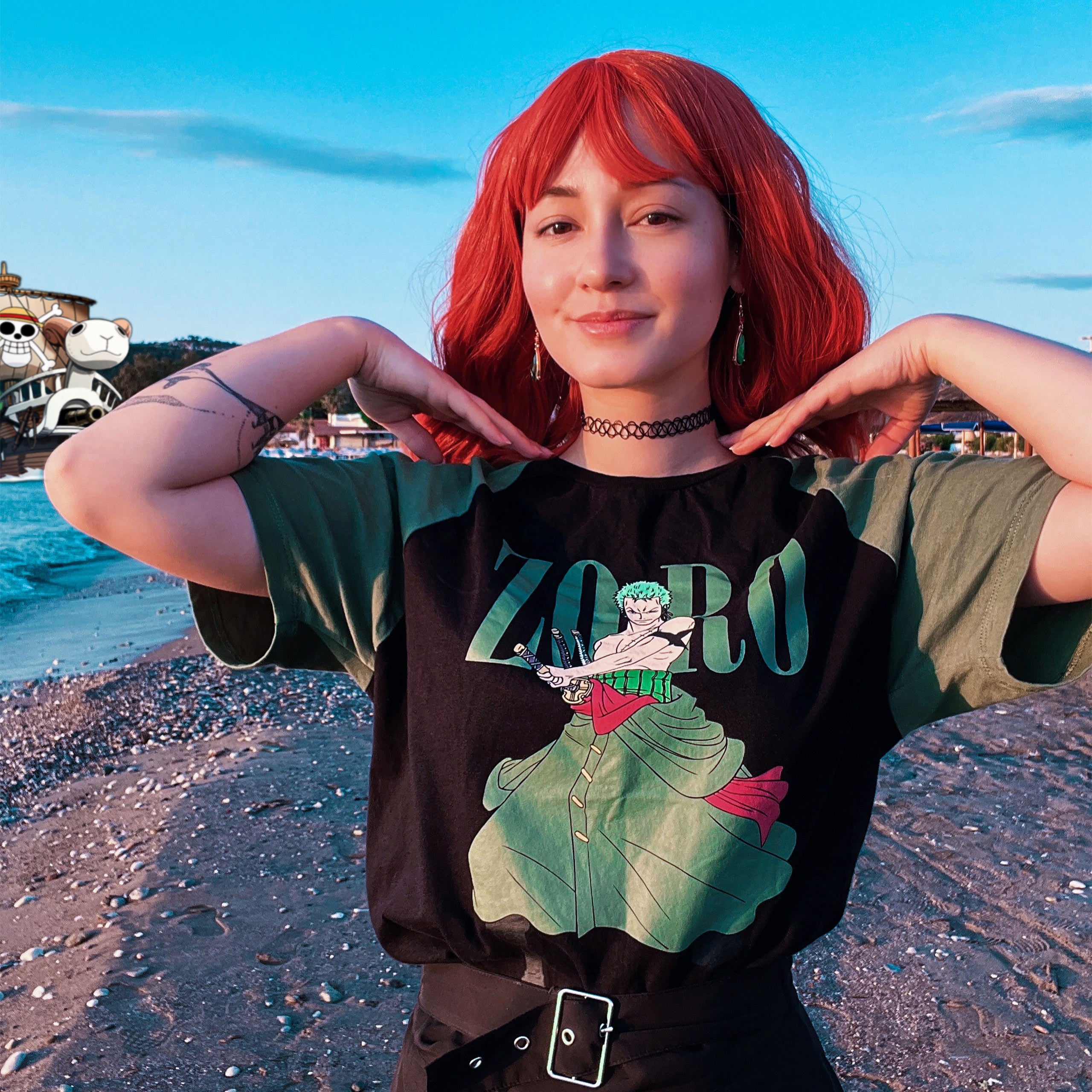 Produktbild One Piece - Roronoa Zoro T-shirt svart-grön