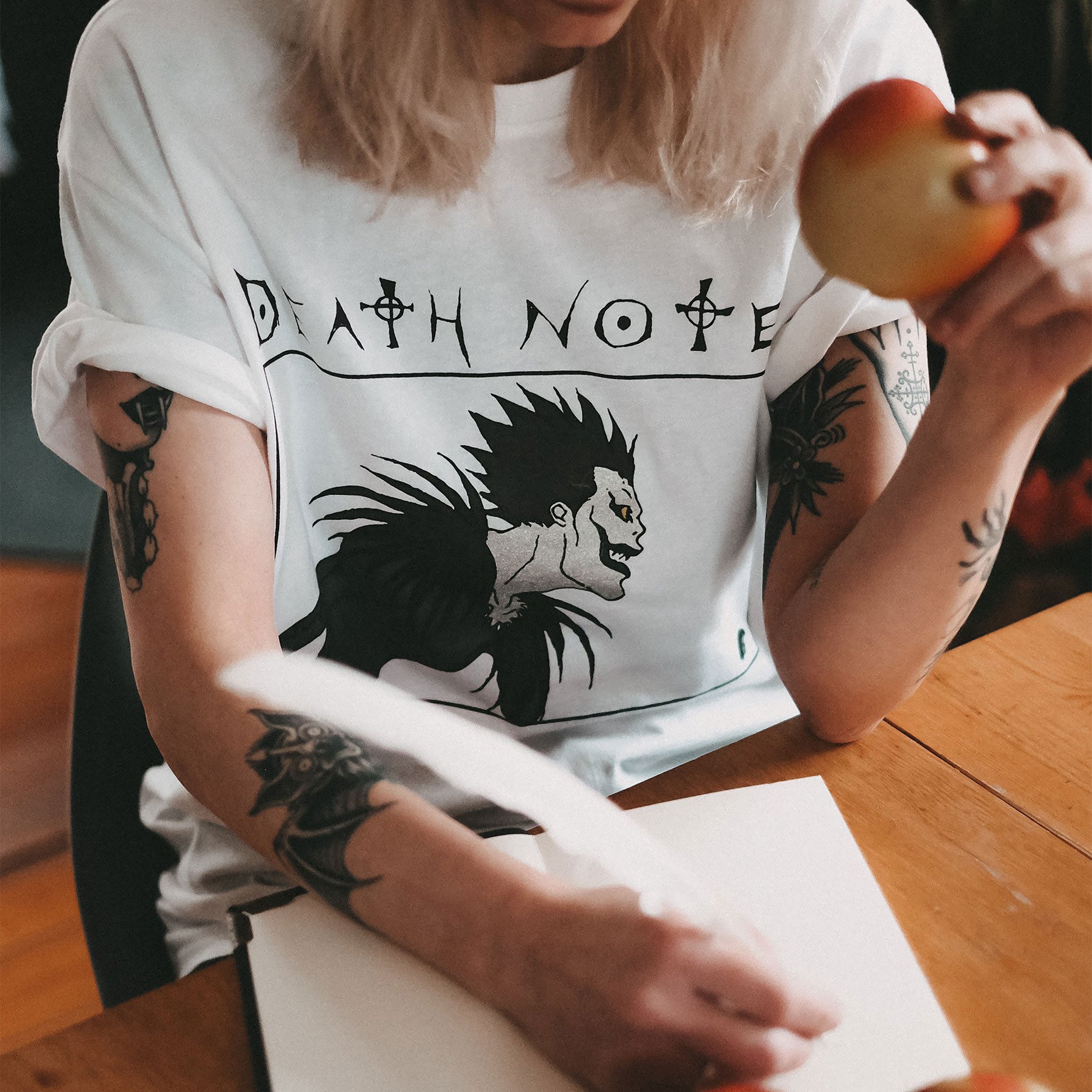 Produktbild Death Note - Grafik av Ryuk T-shirt vit