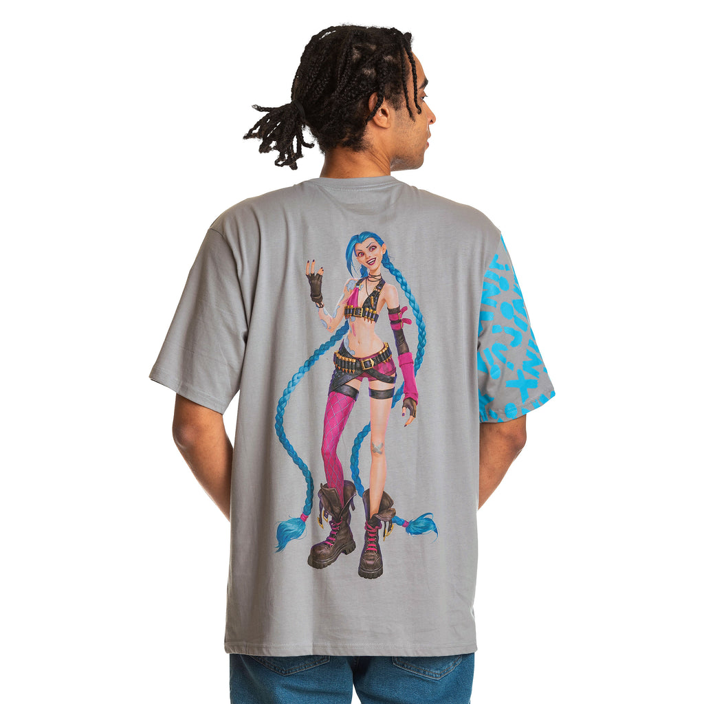 Produktbild League of Legends - Jinx karaktär T-shirt grå