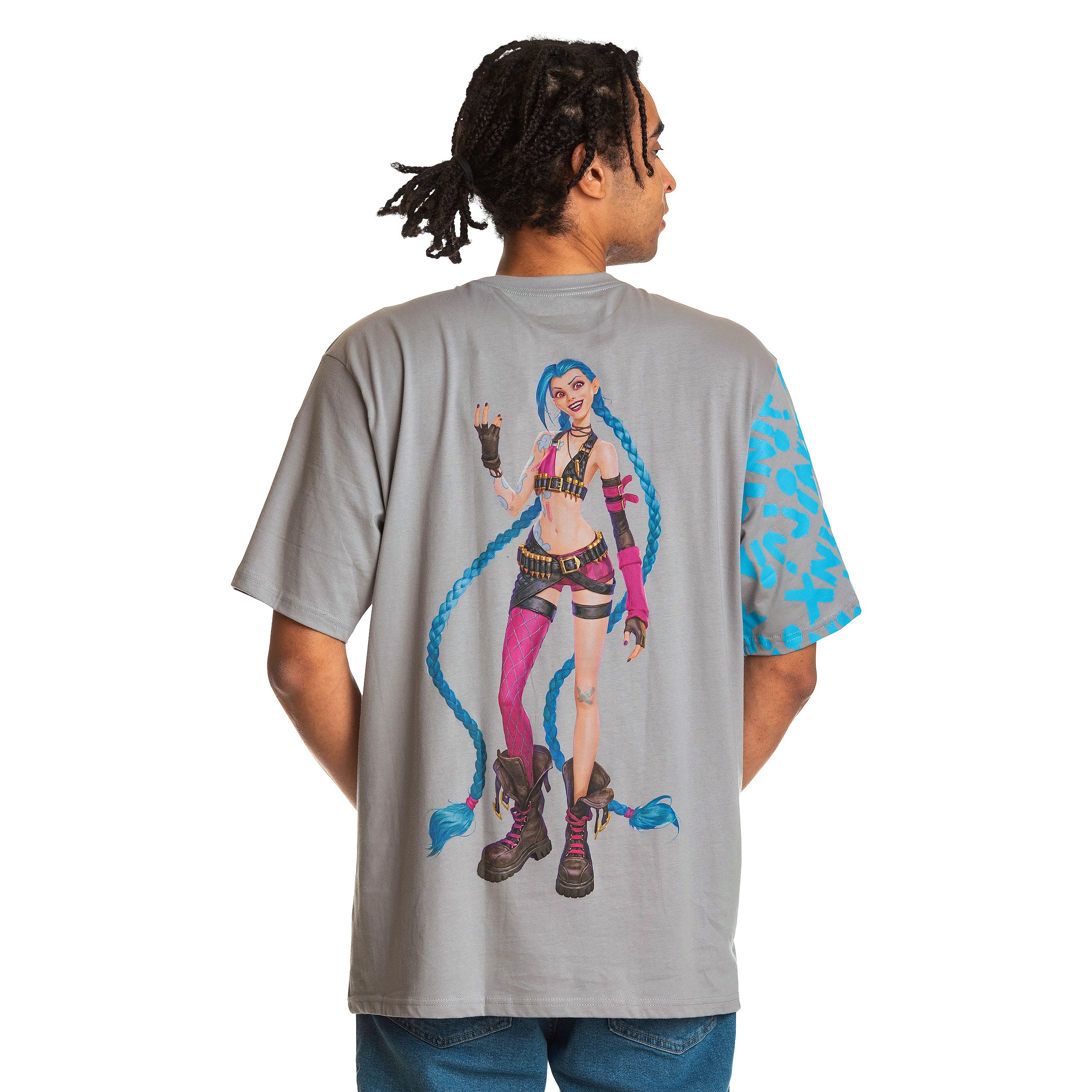 Produktbild League of Legends - Jinx karaktär T-shirt grå