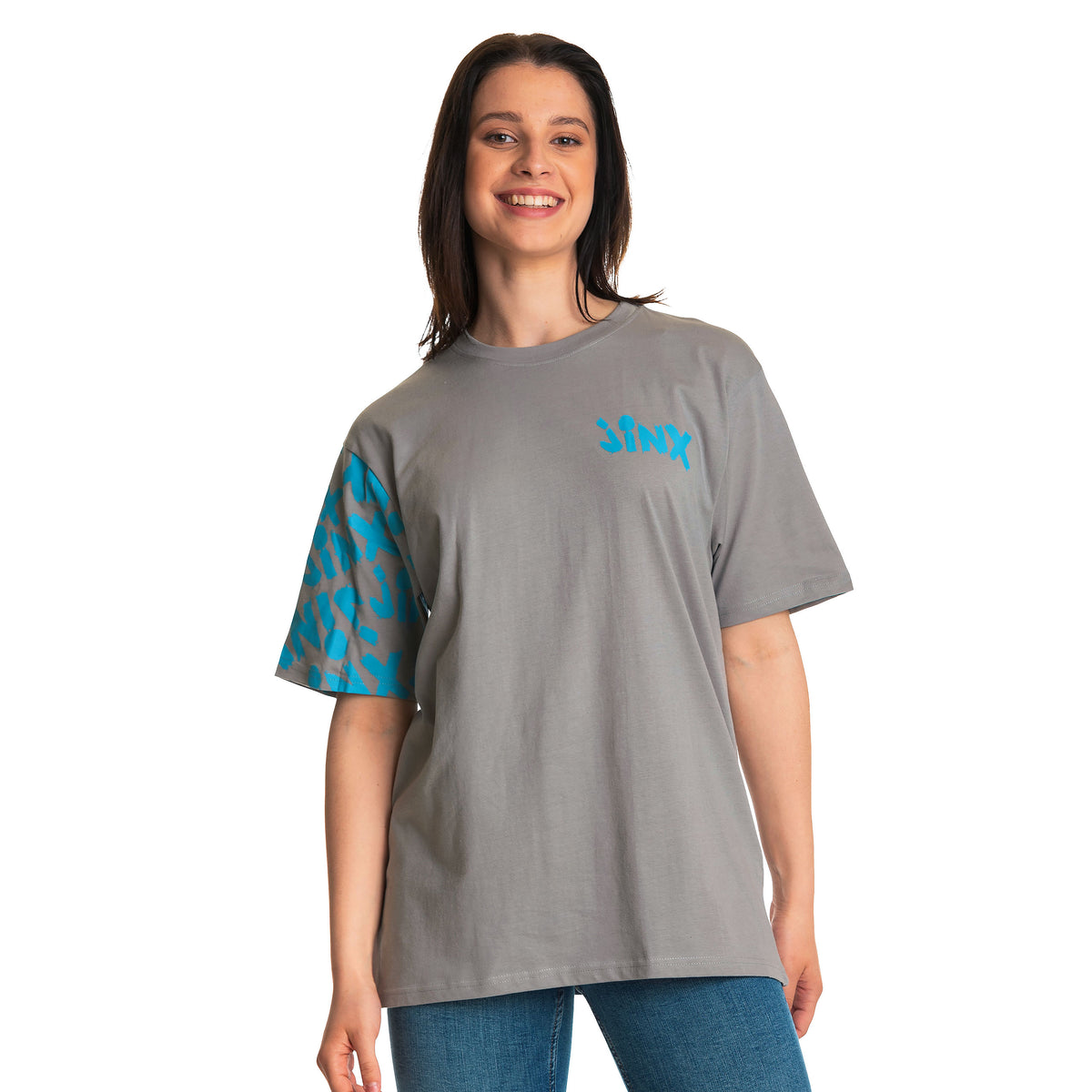 Produktbild League of Legends - Jinx karaktär T-shirt grå
