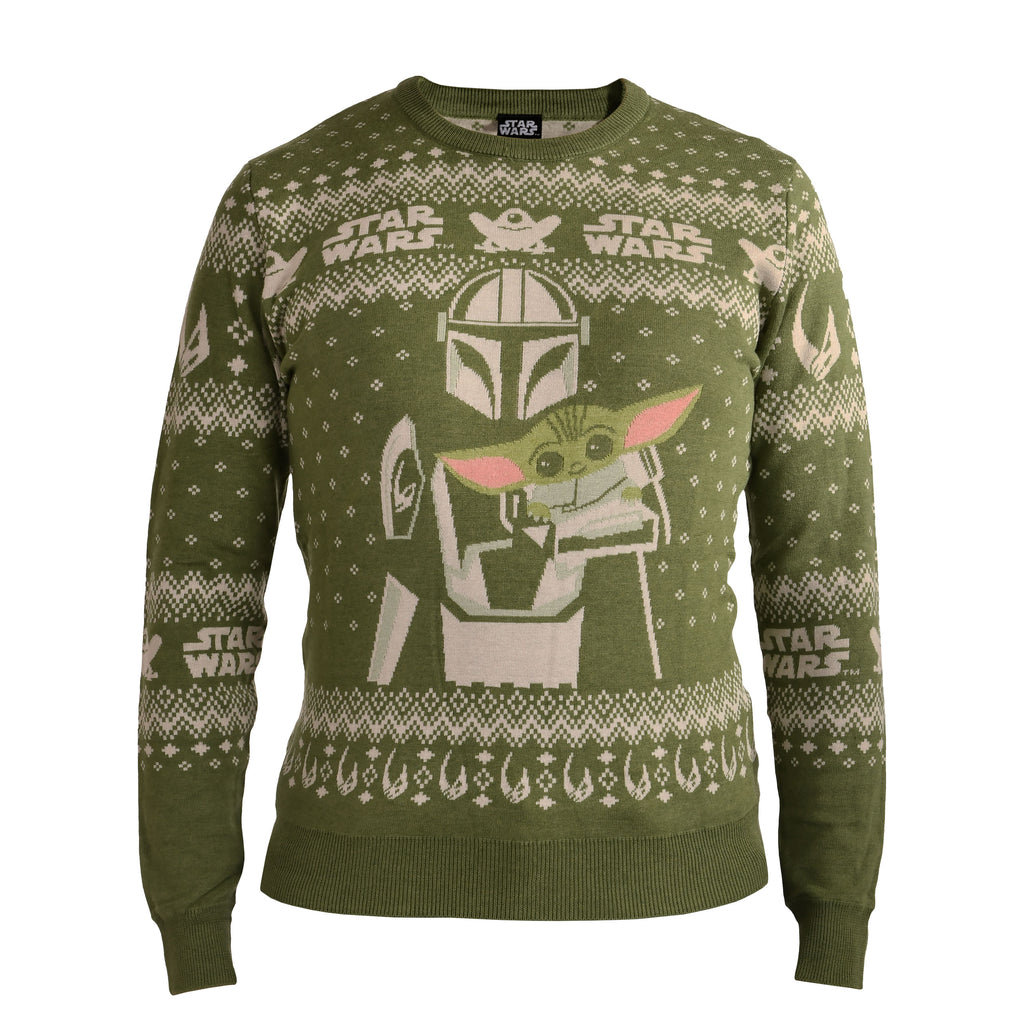 Produktbild Mando och Grogu stickad tröja - Star Wars The Mandalorian