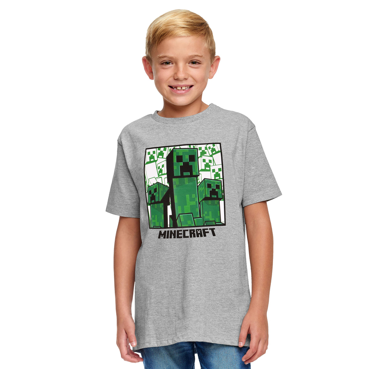 Produktbild Minecraft - Creeper T-shirt barn grå