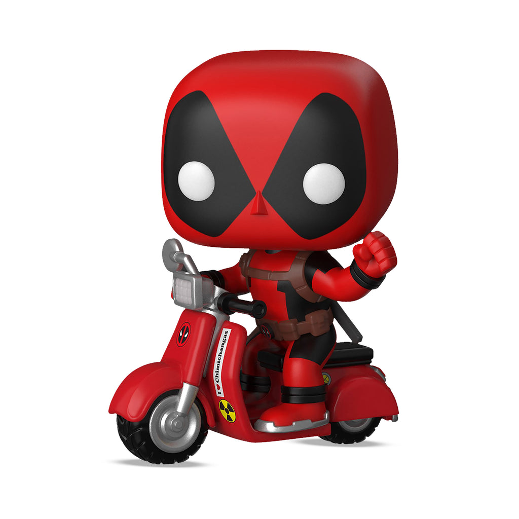 Produktbild Deadpool på skoter Funko Pop figur med vickande huvud