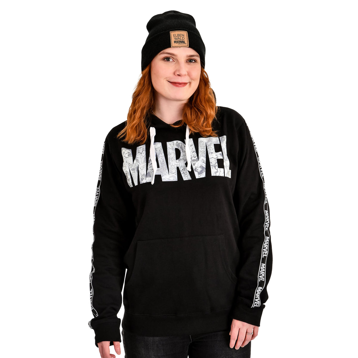 Produktbild Marvel - Comic Logo Hoodie svart