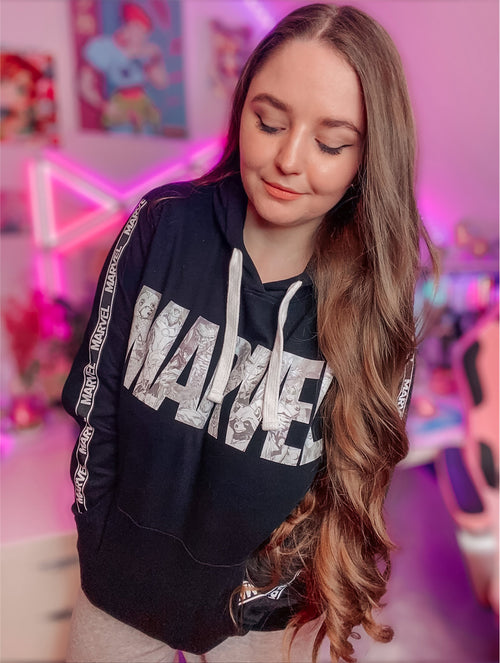 Produktbild Marvel - Comic Logo Hoodie svart
